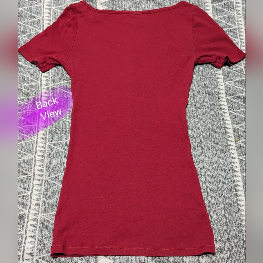 Smart Set ladies Xsmall T shirt, reddish colour, stretchy fabric, EUC - Picture 11 of 12